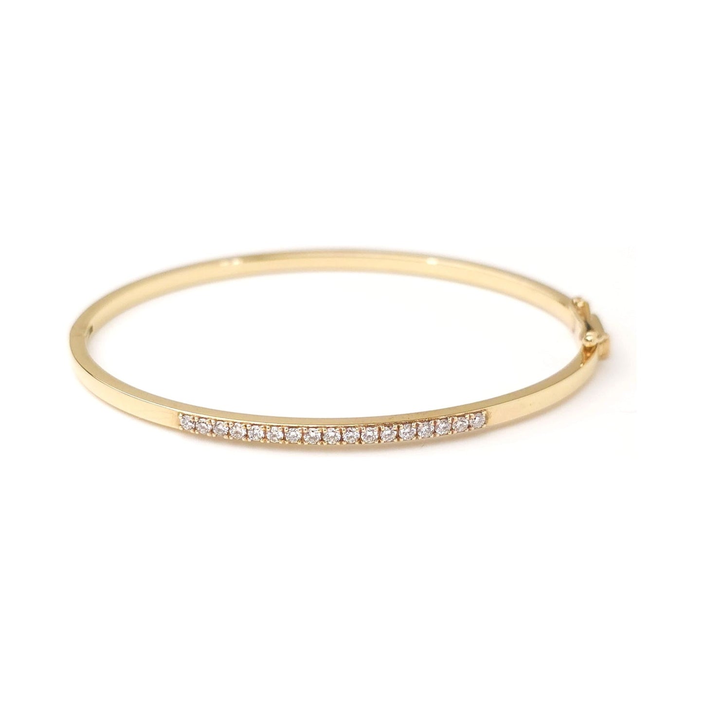 Gold and Diamond Pavé Bangle