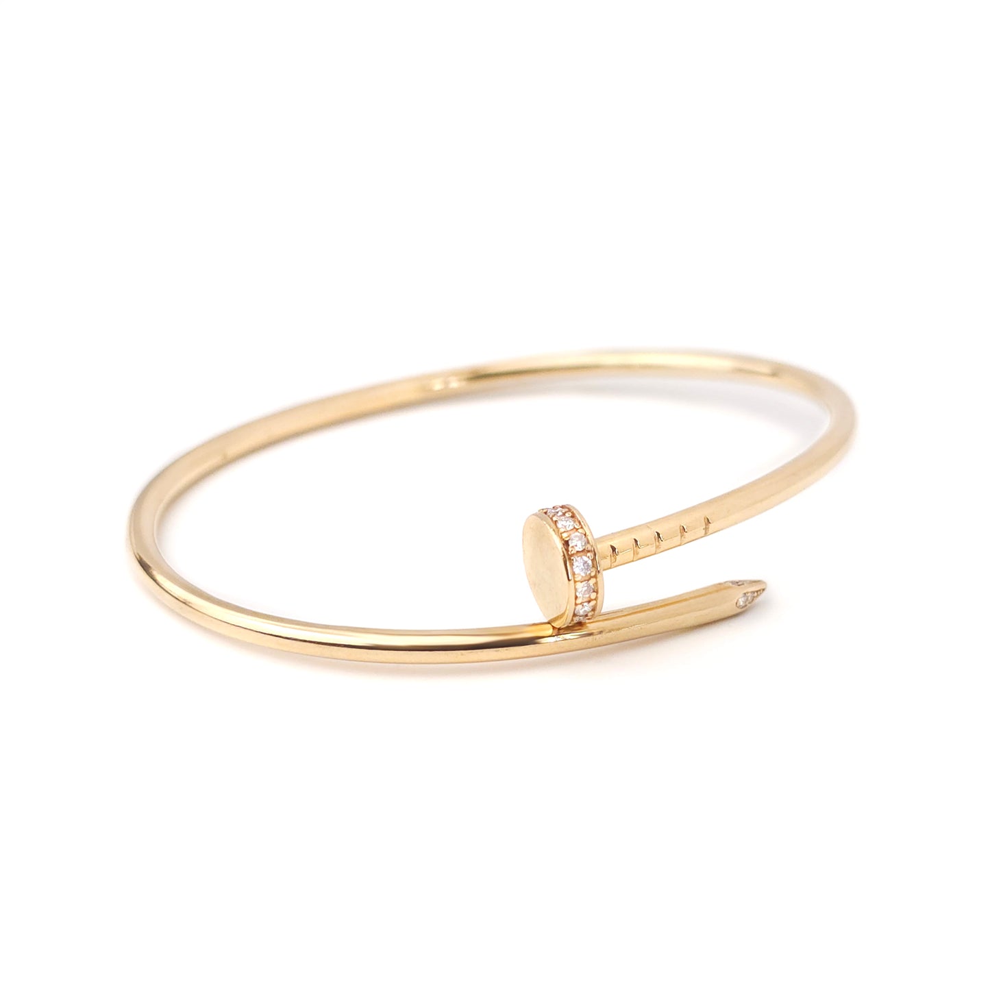 Just A Nail - Diamond & Gold bangle