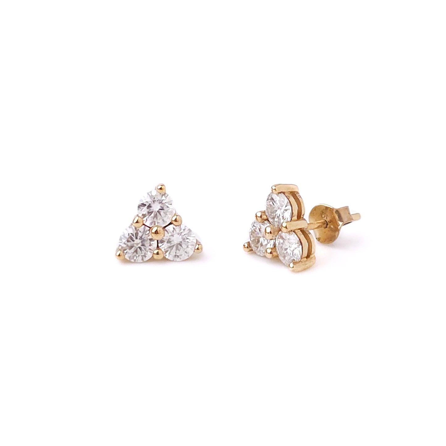Three stone diamond Earring
