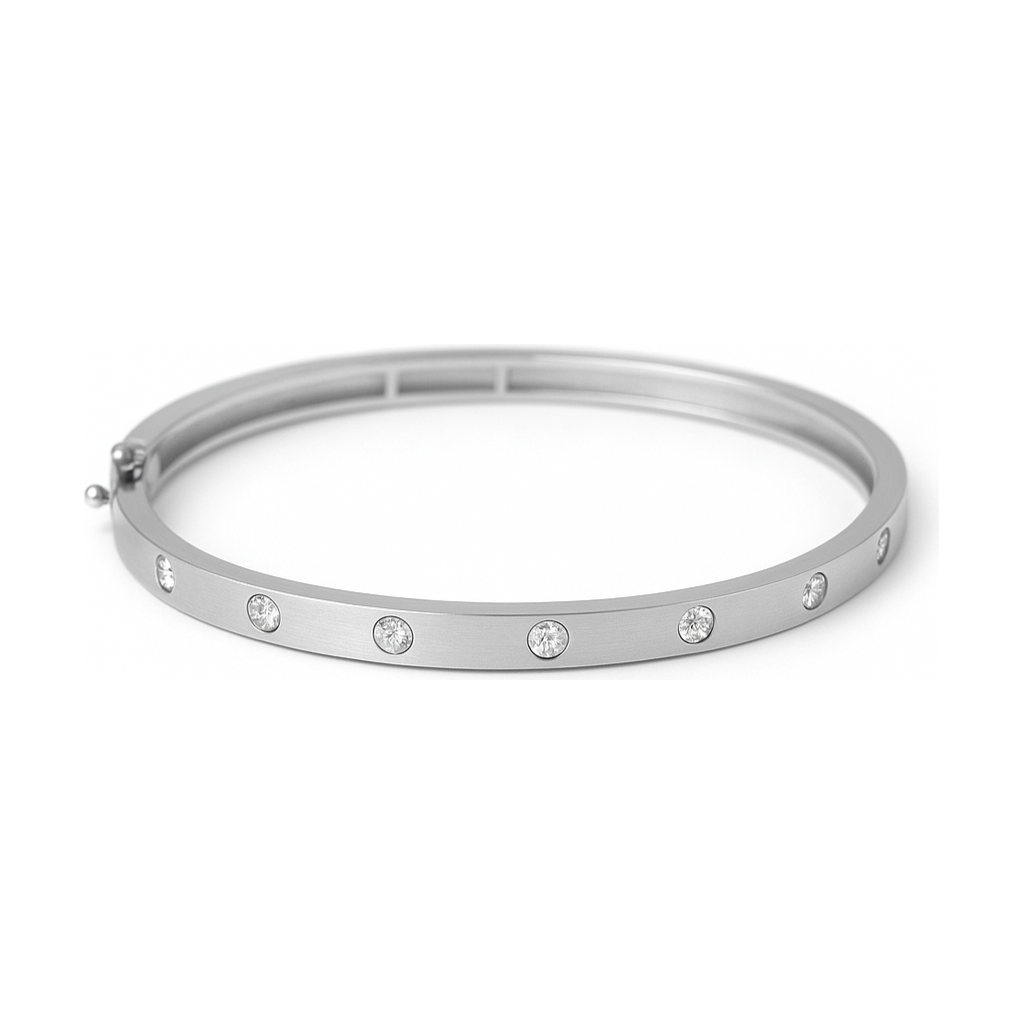Kimberley Diamond Signature Bangle in Diamond & Silver