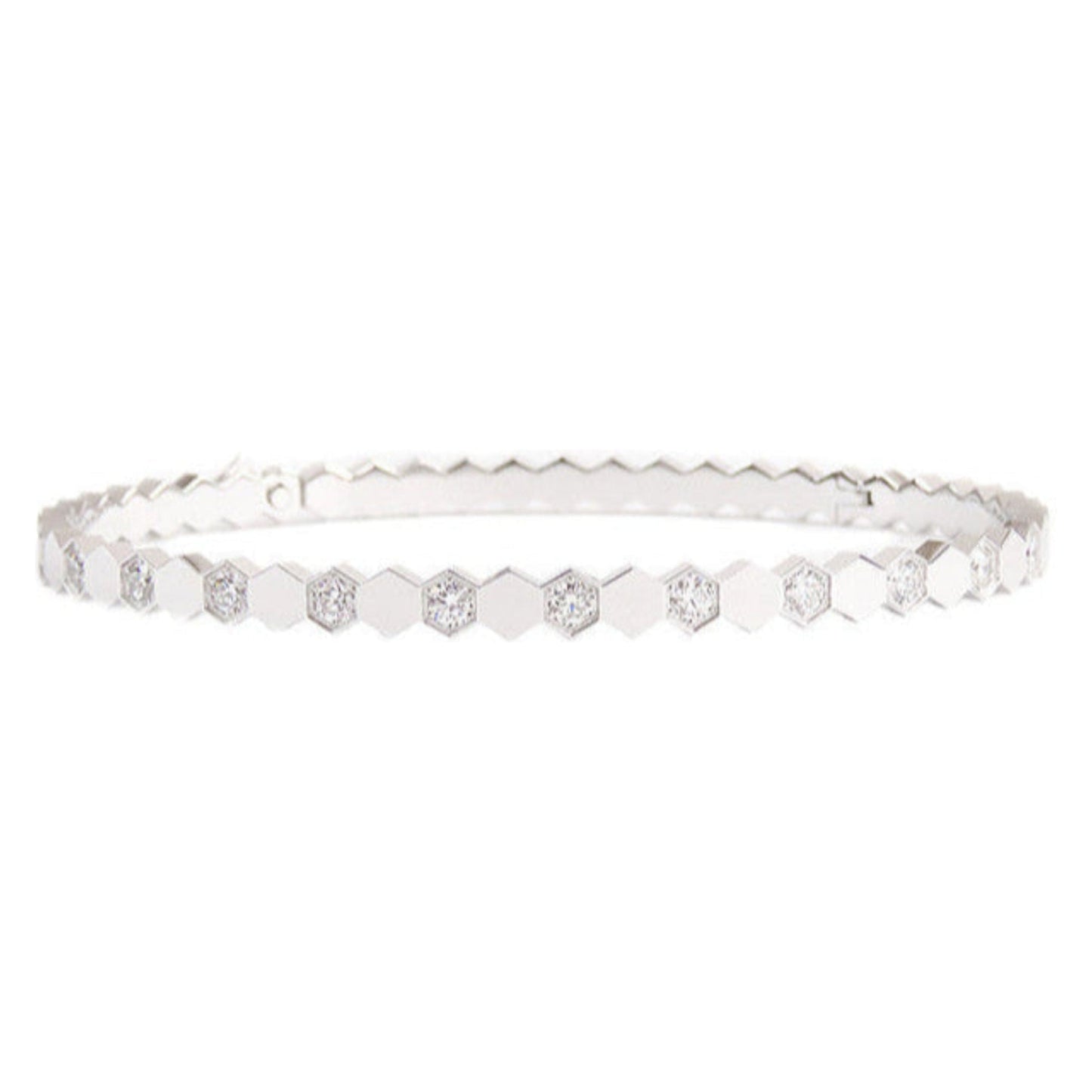 BEE- diamond and Silver Bangle