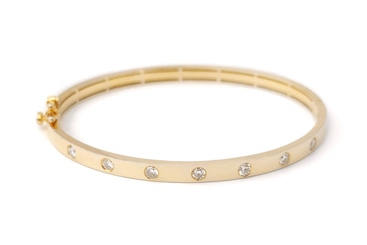 Kimberly Diamond -Gold and Diamond Bangle