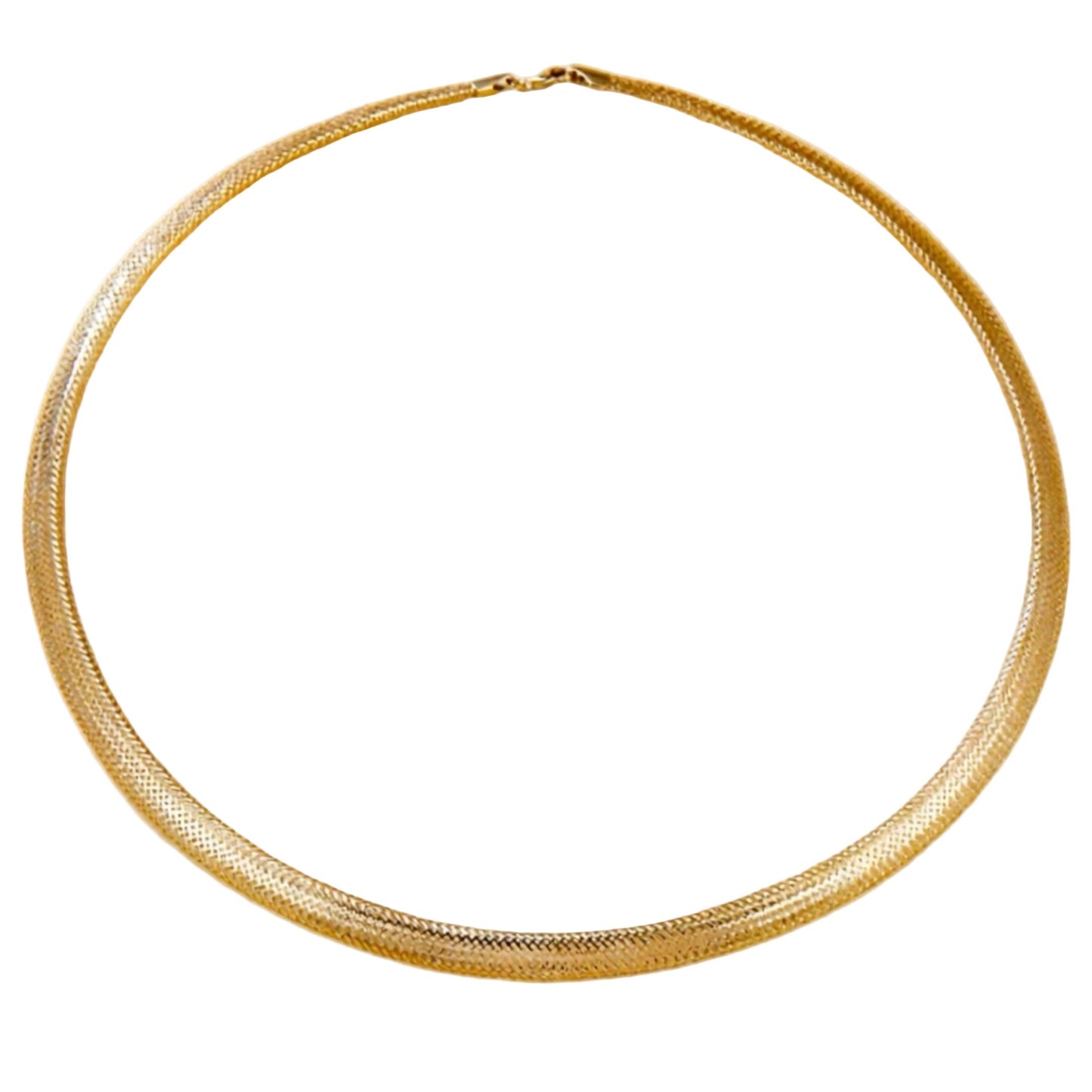 18K Solid Gold Diamond-Cut Sparkle Chain Necklace | 3D Flexible Italian Style Gold Necklace