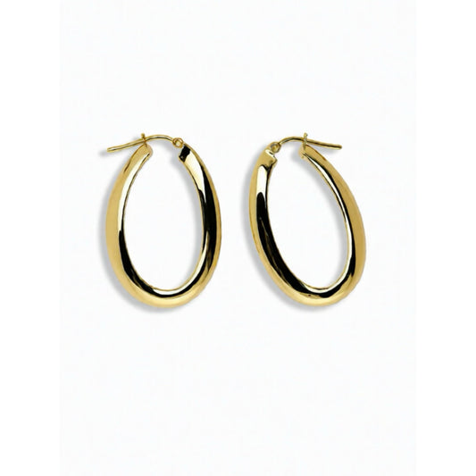18K Gold Wave Hoop Earrings – Elegant, Sculptural & Timeless
