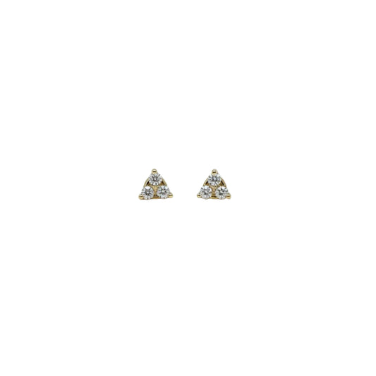 14K Gold Flat Back Diamond Studs – 0.60ct Ethically Grown Diamonds (Pair)